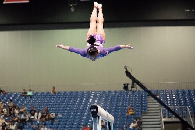 three line tales, week 161: a gymnast in mid-flight